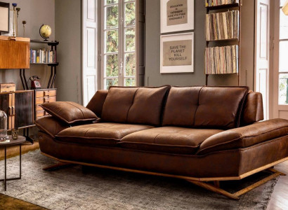 Modern Brown Color 3-Seater Sofa Comfort and style in one new ensemble